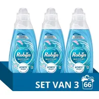 Robijn Quickwash Vloeibaar Wasmiddel - Puur & Zacht - 3 flessen- 66 wasbeurten - voordeel verpakking