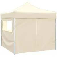 vidaXL Partytent Crème 291 x 291 x 315 cm Oxford Stof