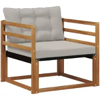 vidaXL Buiten bank set Massief Acaciahout en Textilene Naturel
