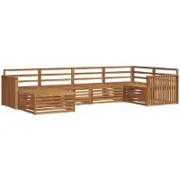 vidaXL Buiten bank set 6 st Naturel Massief Acacia Hout