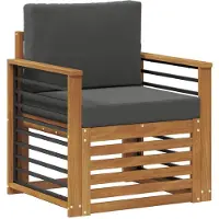 vidaXL Buitensofa Massief Acacia Hout en Polyester Naturel