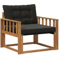 vidaXL Buiten bank set Massief Acaciahout en Textilene Naturel