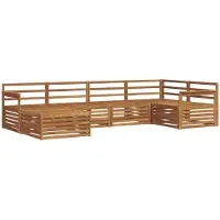 vidaXL Buiten bank set 6 st Naturel