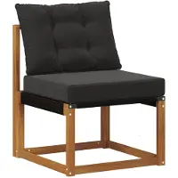 vidaXL Buiten Middelste sofa Massief acaciahout en Textilene-stof
