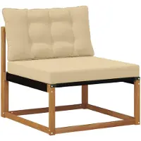vidaXL Buiten bank set 8 st Natuurlijk en Beige