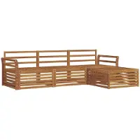 vidaXL Buiten bank set Naturel 254 x 162,5 x 73 cm Massief Acacia Hout