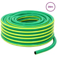 vidaXL Tuinslang 5-laags Groen en Geel 25 mm PVC
