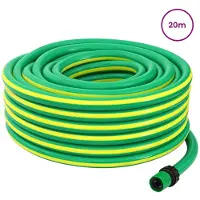 vidaXL Tuinslang 5-laags Groen en Geel 1/2'' 20 m PVC