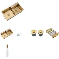 OEM Keukenwastafel, dubbele wasbak, opbouwmontage, 75x40 cm