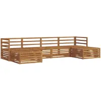 vidaXL Buiten bank set 6 st Naturel Massief Acacia Hout