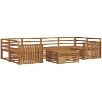 vidaXL Buiten bank set 7 st Naturel Massief Acacia Hout