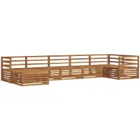 vidaXL Buiten bank set 7 st Naturel