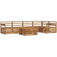 vidaXL Buiten bank set 6 st Naturel