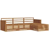 vidaXL Buiten bank set Naturel 249,5 x 162,5 x 73 cm