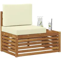 vidaXL Buitenhoekbank Naturel 91 x 63 x 73 cm Massief Acacia Hout