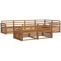 vidaXL Buiten bank set 7 st Naturel Massief Acacia Hout
