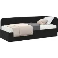 Syfax Hoekbedframe Zwart 80 x 200 cm Fluweel