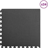 vidaXL Zwemgrondmat 24 st Zwart 8,64 ㎡ EVA Schuim