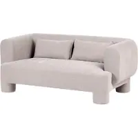 Beliani HOGBO - Driezitsbank - Beige - Polyester