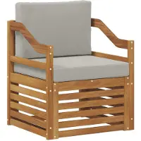 vidaXL Buitensofa Massief Acacia Hout en Polyester Naturel