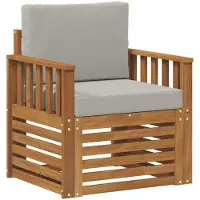 vidaXL Buitensofa Massief Acacia Hout en Polyester Naturel
