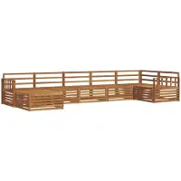 vidaXL Buiten bank set 7 st Naturel