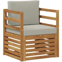 vidaXL Buitensofa Massief Acacia Hout en Polyester Naturel
