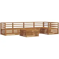vidaXL Buiten bank set 6 st Naturel