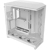 NZXT PC-behuizing H9 FLOW RGB+ 2025 Mid-tower Wit met zijpaneel en voorpaneel van gehard glas