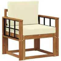 vidaXL Buitensofa Massief Acacia Hout en Polyester Naturel