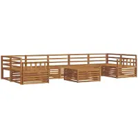 vidaXL Buiten bank set 8 st Naturel Massief Acacia Hout