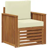 vidaXL Buitensofa Massief Acacia Hout en Polyester Naturel