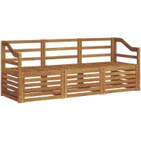 vidaXL Sofa-Sets 3 st Naturel Massief Acacia Hout