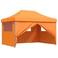 vidaXL Partytent 279 x 410 x 315 cm Oranje Oxford Stof