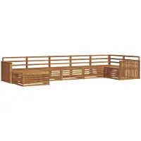 vidaXL Buiten bank set 7 st Naturel