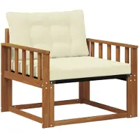 vidaXL Buiten bank set Massief Acaciahout en Textilene Naturel