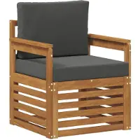 vidaXL Buitensofa Massief Acacia Hout en Polyester Naturel