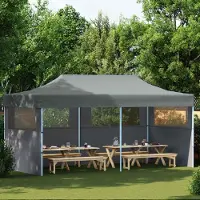Prolenta Maison Exclusive - Partytent, 291 x 580 x 315 cm, antraciet, Oxford-stof
