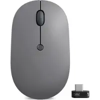 Lenovo Go USB-C Muis Draadloos, Radiografisch Optisch Grijs 5 Toetsen 2400 dpi