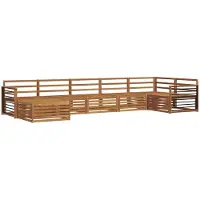 vidaXL Buiten bank set 7 st Naturel