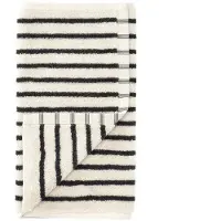 Scandi Living Drift handdoek 30x50 cm. Wit-zwart