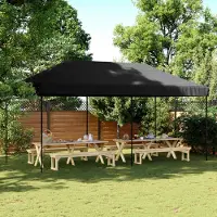 Prolenta Maison Exclusive - Partytent, 292 x 580 x 315 cm, zwart, Oxford-stof