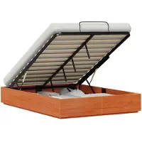 vidaXL Ottoman bedframe met opbergruimte Wasbruin 120 x 190 cm