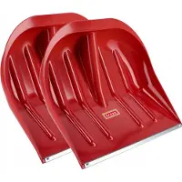 Kadax sneeuwschuiver, 44,5 X 38,5 cm, sneeuwschuiver zonder steel, sneeuwschuiver met plaatstalen rand, kunststof sneeuwschuiver, sneeuwschuiver (2, Rood)