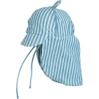 Huttelihut - Kid's Sun Hat with Ears UV60 - Pet 52 cm - 2-4 Years, blauw/turkoois