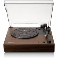 Lenco LS-15WD - Platenspeler met Bluetooth, twee ingebouwde speakers en AT3600L cartridge - Houtkleurig