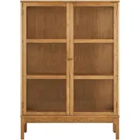 Ebuy24 Vitrinekast Zamora - Naturel Hout - 90x40x126cm