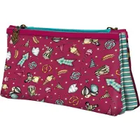 Santoro Double Carry-all Gorjuss Fireworks Maroon (21.5 x 11,5 x 5 cm)