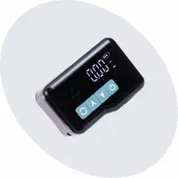 Voltano Mini Elektrische Fietspomp / Bandenpomp - Zwart / Ijsblauw
