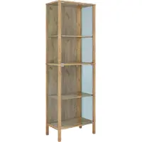 VCM Glasvitrine stehend Jensol XL – hohe Standvitrine mit ESG-Sicherheitsglas, Glasfront & Seitenteile, moderner Vitrinenschrank, ca. 178 x 60 x 35 cm